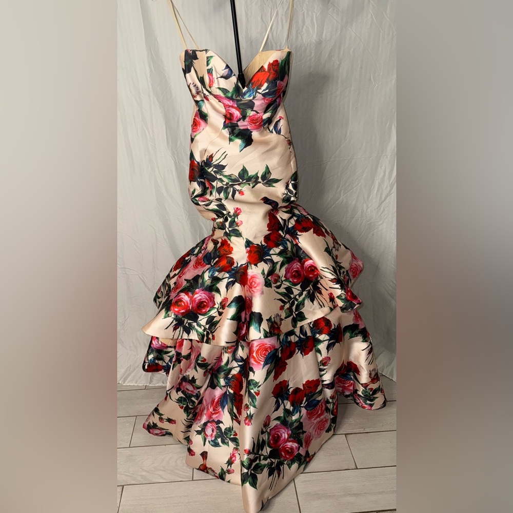 Camille La Vie Multicolor Floral Gown